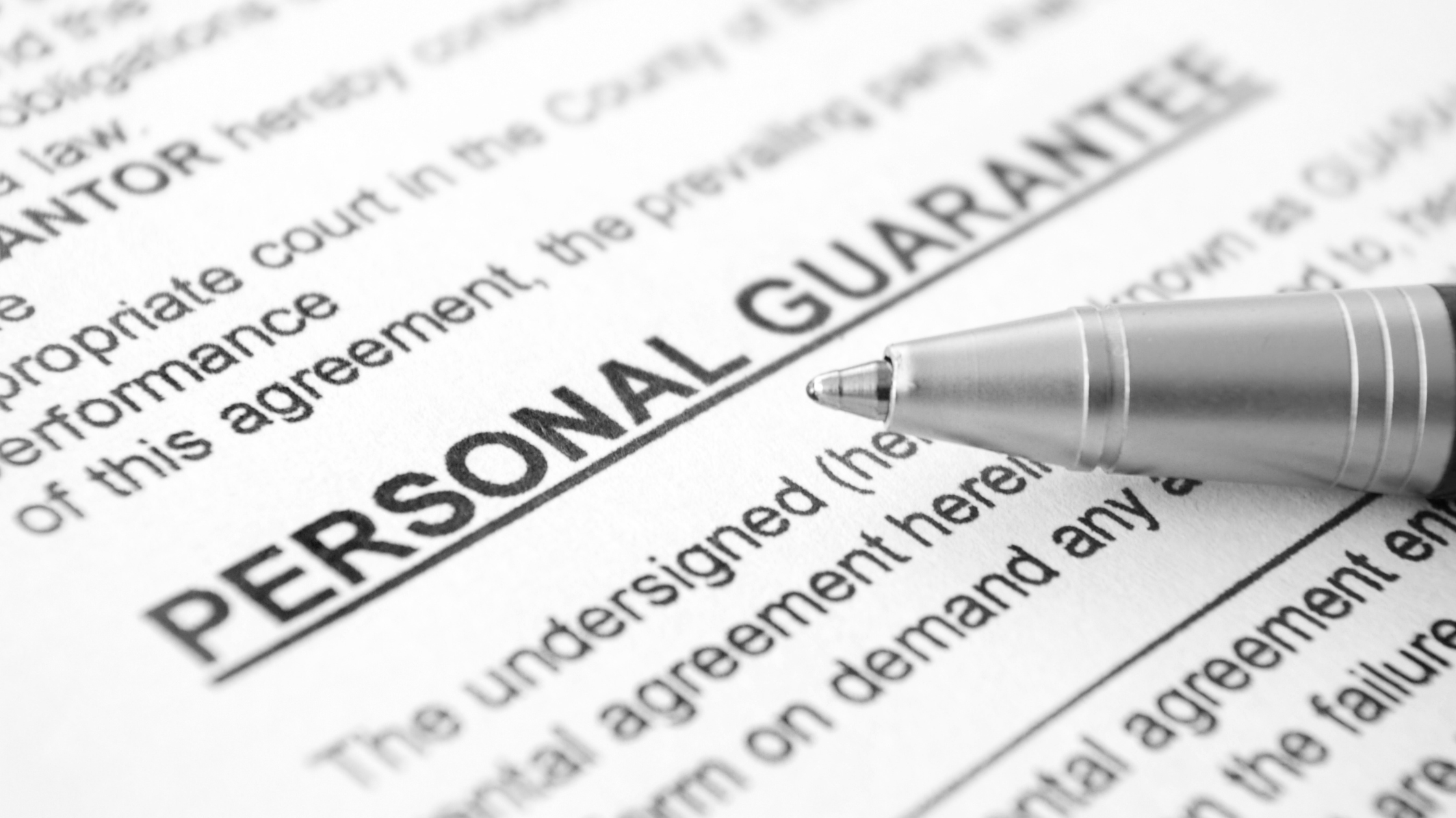 Personal guarantee business funding